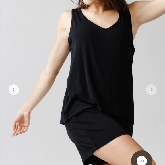 Cozy Earth Ribbed Bamboo Sleep Set- Black - Picture 3 of 13